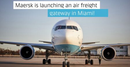 Maersk air cargo plane on runway