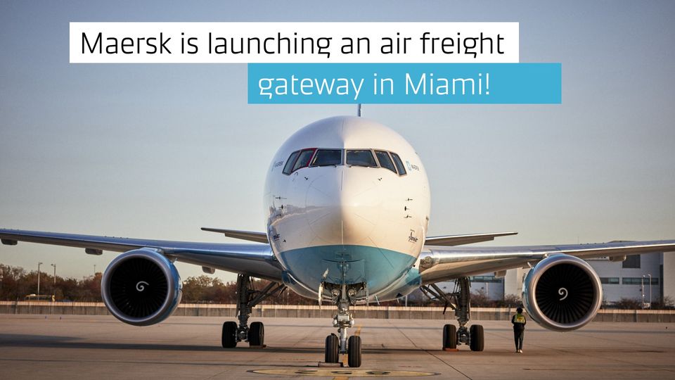 Maersk air cargo plane on runway