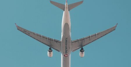 Turkish airlines cargo plane flying