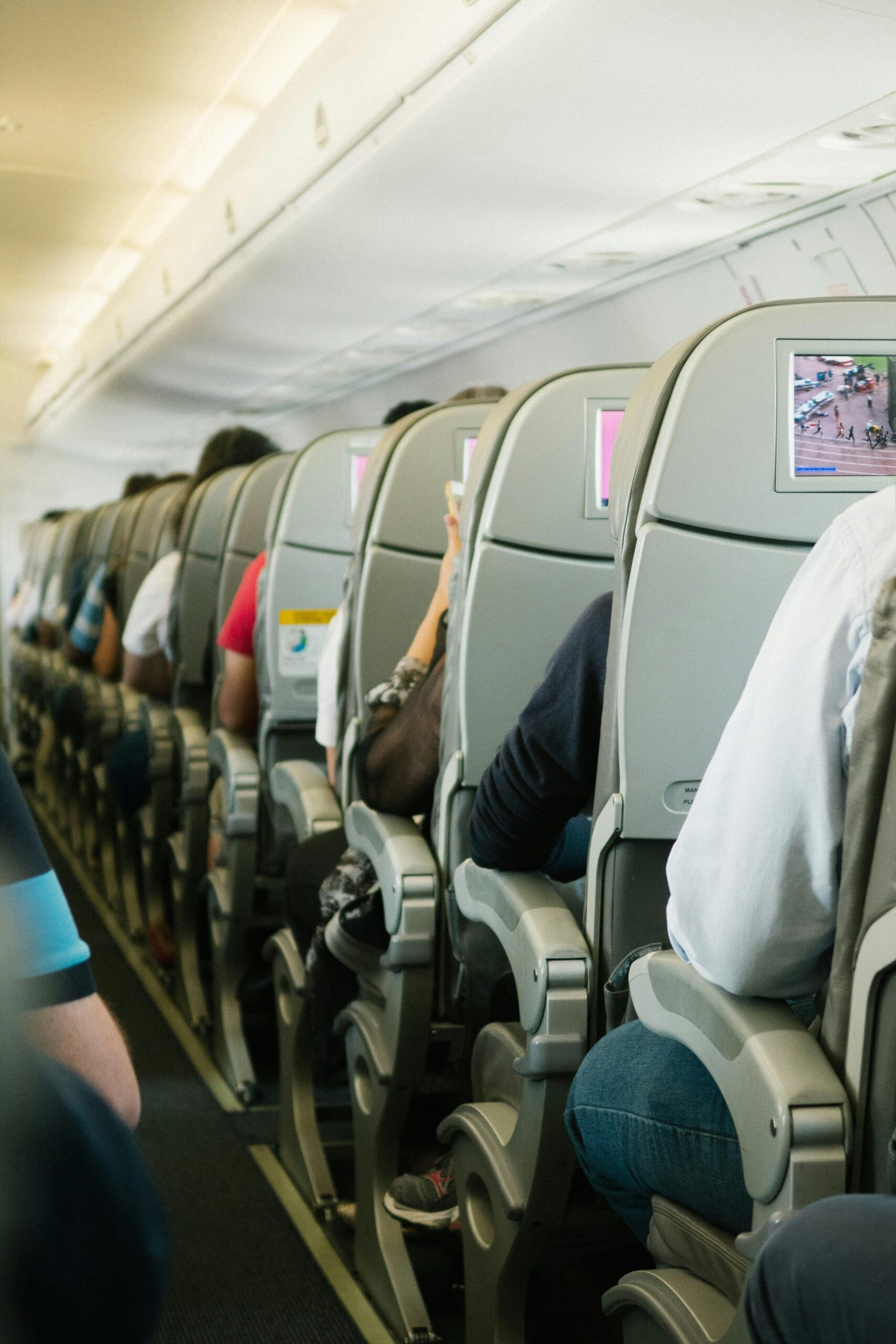 passenger seats of Pakistan International Airlines airplane